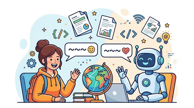 English in Your Studies cartoon illustration
