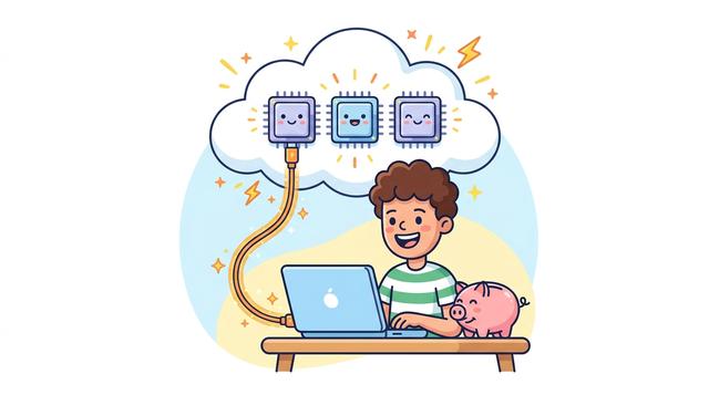 Free GPU Resources for Students cartoon illustration