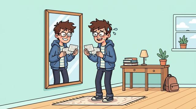 Preparing for Your In-Class Presentation cartoon illustration