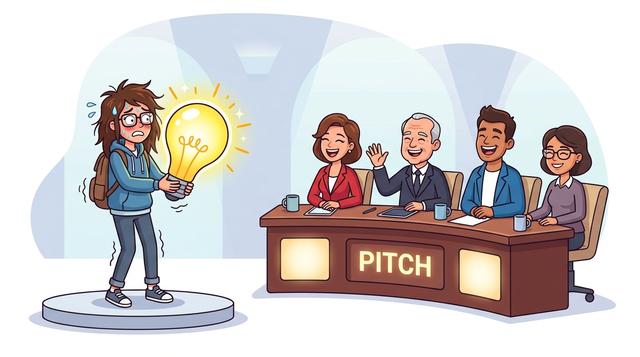 Project Proposal Presentation cartoon illustration