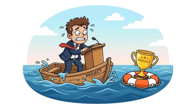 Don&rsquo;t Let a Bad Talk Sink a Good Project cartoon illustration