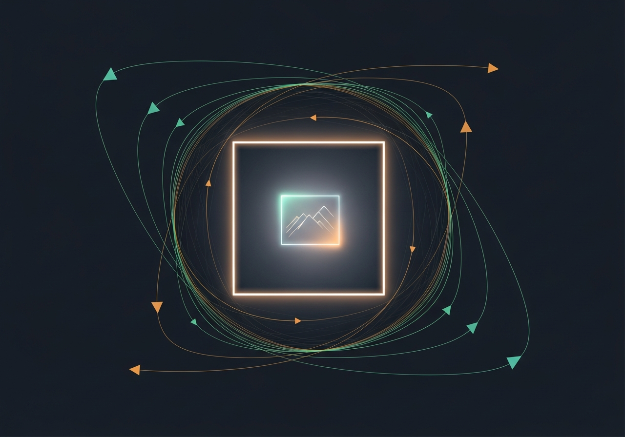 Preference steering loops converging on a generated image frame